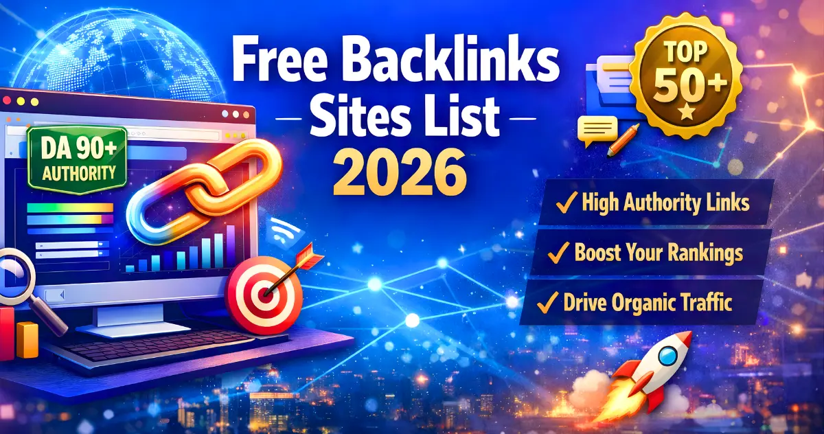 50+High Authority Free Backlinks Sites List (2026 Updated)